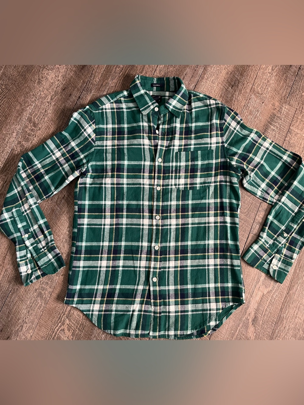 J. Crew Green Plaid Button-Down Shirt